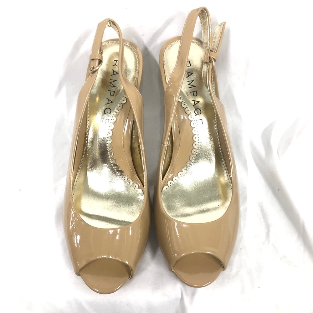 Rampage Patent Peep-toe Heels